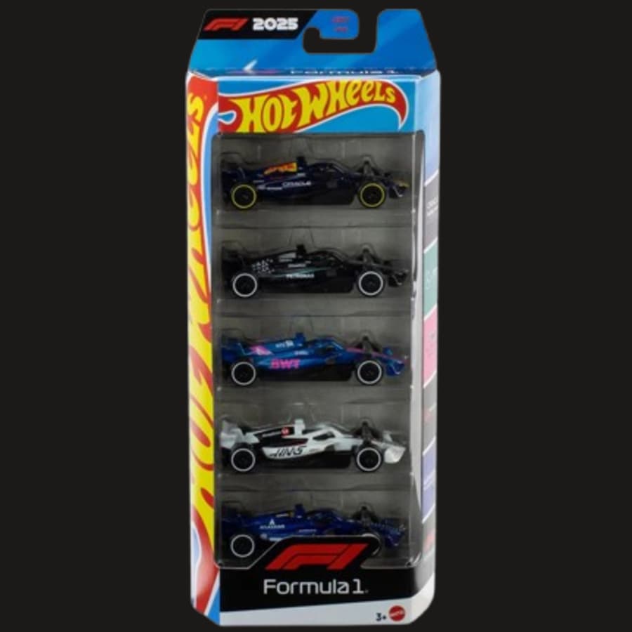 Hot Wheels Formula 1 2025 — Bộ 5 xe đua F1 (5-Pack)